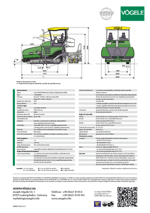 Extendedoras asfálticas sobre orugas Vögele Super 1800-2
