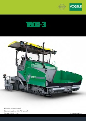 Extendedoras asfálticas sobre orugas Vögele SUPER 1800-3