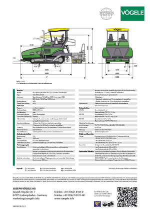 Extendedoras asfálticas sobre orugas Vögele Super 1900-2