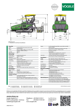 Extendedoras asfálticas sobre orugas Vögele Super 1900-2