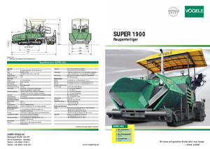 Extendedoras asfálticas sobre orugas Vögele Super 1900