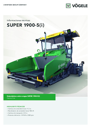 Extendedoras asfálticas sobre orugas Vögele Super 1900-5