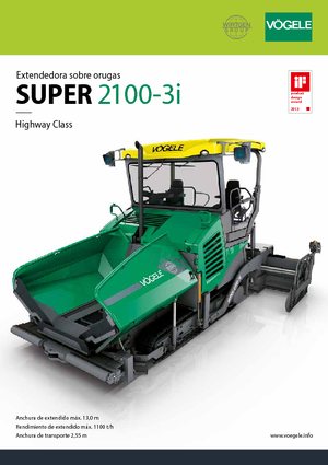 Extendedoras asfálticas sobre orugas Vögele Super 2100-3i