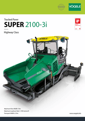 Extendedoras asfálticas sobre orugas Vögele Super 2100-3i