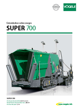 Extendedoras asfálticas sobre orugas Vögele Super 700