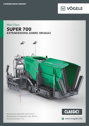 Extendedoras asfálticas sobre orugas Vögele Super 700
