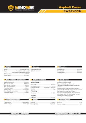 Extendedoras asfálticas  de ruedas Sinoway SWAP45CH