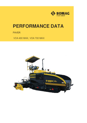 Extendedoras asfálticas sobre orugas Bomag VDA 700 MAX