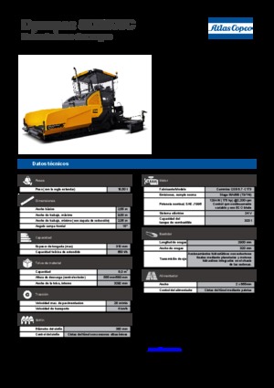 Extendedoras asfálticas sobre orugas Dynapac SD 2500 C