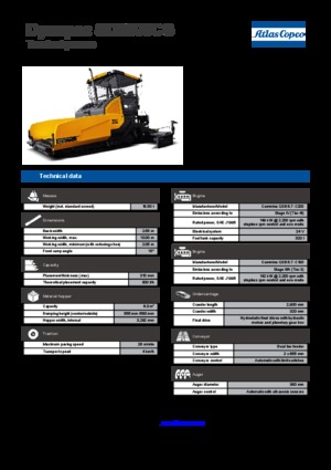 Extendedoras asfálticas sobre orugas Dynapac SD 2500 CS