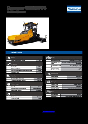 Extendedoras asfálticas sobre orugas Dynapac SD 2550 CS