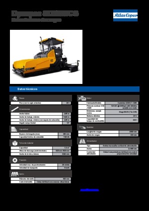 Extendedoras asfálticas sobre orugas Dynapac SD 2550 CS