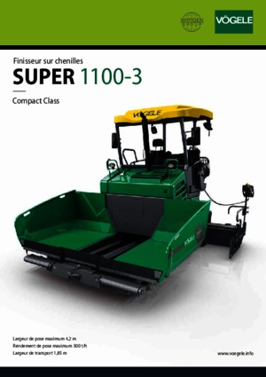 Extendedoras asfálticas sobre orugas Vögele Super 1100-3