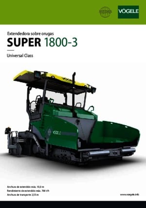 Extendedoras asfálticas sobre orugas Vögele Super 1800-3
