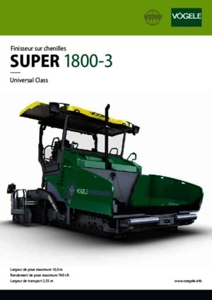 Extendedoras asfálticas sobre orugas Vögele Super 1800-3