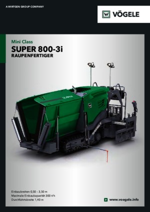 Extendedoras asfálticas sobre orugas Vögele Super 800-3i