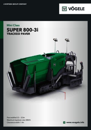 Extendedoras asfálticas sobre orugas Vögele Super 800-3i
