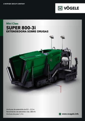 Extendedoras asfálticas sobre orugas Vögele Super 800-3i