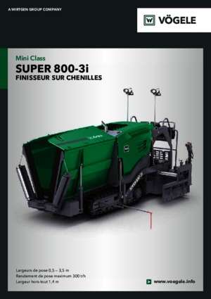 Extendedoras asfálticas sobre orugas Vögele Super 800-3i