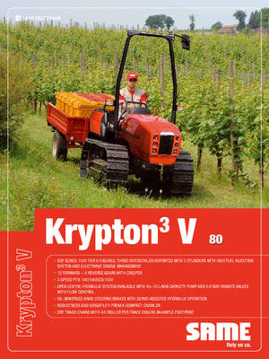 Tractores agrículas de orugas SAME Krypton 80