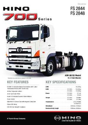 Tractoras Hino 700 FS 2844 6x4