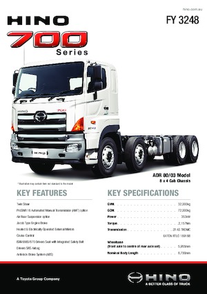 Tractoras Hino 700 FY 3248 8x4