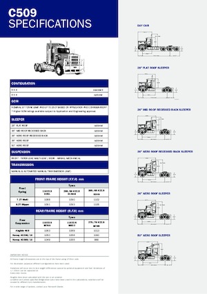 Tractoras Kenworth C509 50” Aero roof X15 8x4