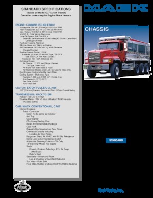 Tractoras Mack CL703 CA67 Conventional Cummins ISX 500 6x4