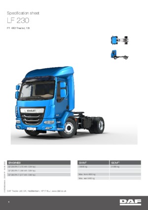 Tractoras DAF LF 230 FT 13t