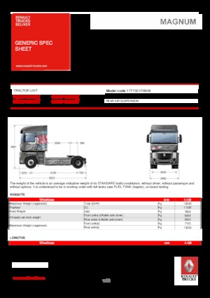 Tractoras Renault MAGNUM 480.19 4X2 T E5 - ROUTE 66
