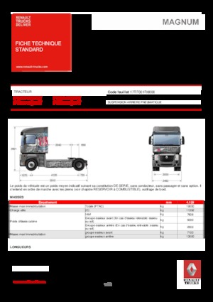 Tractoras Renault MAGNUM 480.19 4X2 T E5 - ROUTE 66