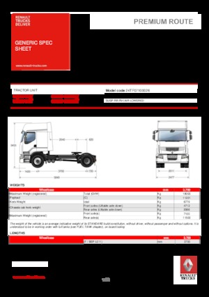 Tractoras Renault PREMIUM 430.18 4X2 LD TGV950
