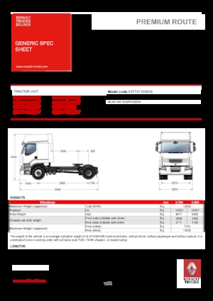 Tractoras Renault PREMIUM 430.19 4X2 LD T