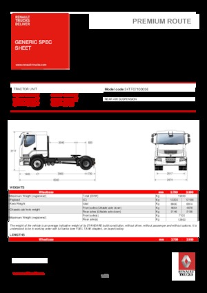 Tractoras Renault PREMIUM 430.19 4X2 T TANKER