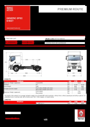 Tractoras Renault PREMIUM 460.19 4X2 LD TGV1040