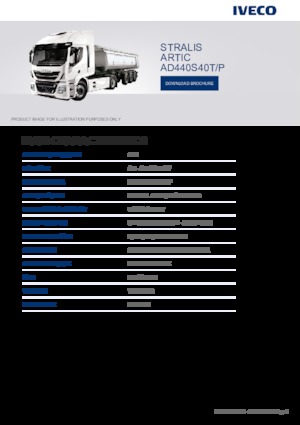 Tractoras Iveco STRALIS ARTIC AD440S40T/P