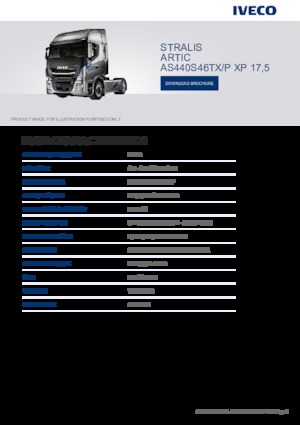 Tractoras Iveco STRALIS ARTIC AS440S46TX/P XP 17,5