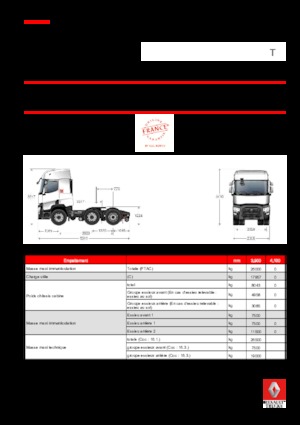 Tractoras Renault T 430 T6x2 PUSHER E6
