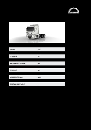 Tractoras MAN TGX 28.580