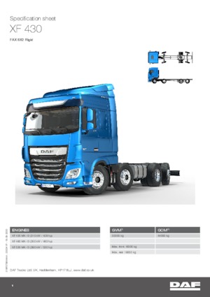 Chasis rígido DAF XF 430 FAX