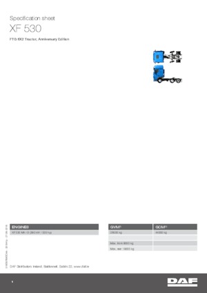 Tractoras DAF XF 530 FTG , Anniversary Edition SSC