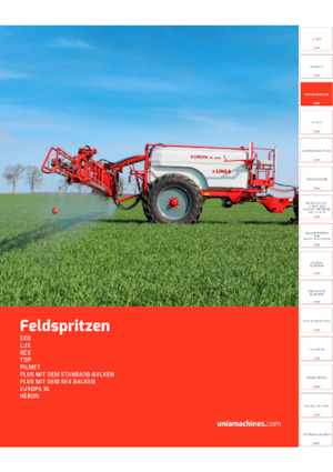 Pulverizadoras remolcables Unia Europa XL 3027