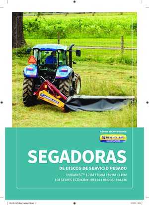 Segadoras remolcables discos con acondirionadores New Holland DuraDisc 108M