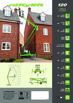 Plataformas elevadoras articuladas sobre camión Niftylift Nifty 120M