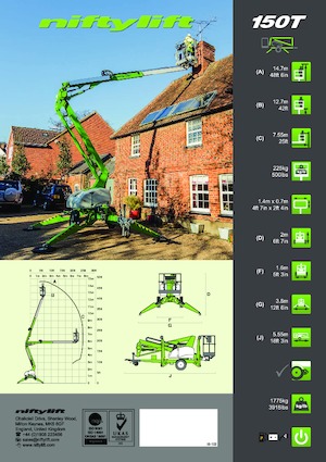 Plataformas elevadoras articuladas sobre camión Niftylift Nifty 150T