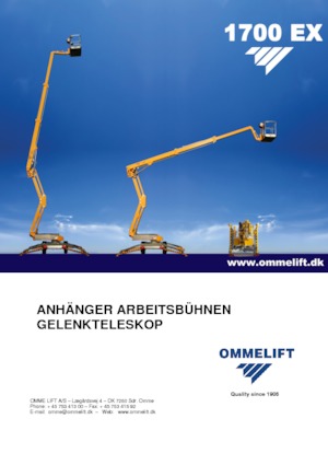 Plataformas elevadoras articuladas sobre camión OMMELIFT 1700 EX