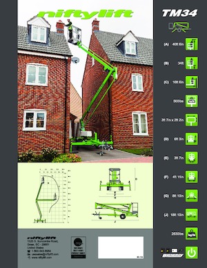 Plataformas elevadoras articuladas sobre camión Niftylift TM34
