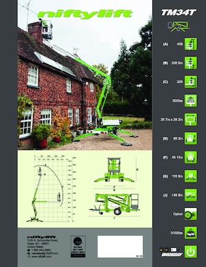 Plataformas elevadoras articuladas sobre camión Niftylift TM34T