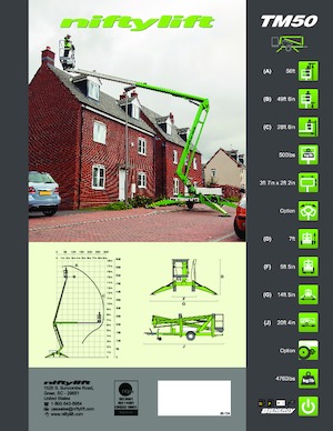 Plataformas elevadoras articuladas sobre camión Niftylift TM50
