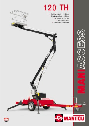 Plataformas elevadoras articuladas sobre camión Manitou 120 TH